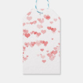 Harten verspreid in de lucht cadeaulabel (Achterkant)