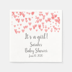 Harten verspreid in de lucht servet