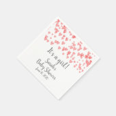 Harten verspreid in de lucht servet (Hoek)