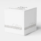 Harten Verweven Bloemengrens Bruiloft Favor Box Bedankdoosjes (Voorkant Zijde)