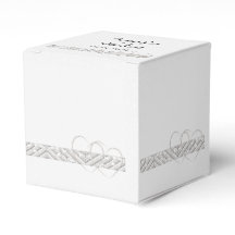 Harten Verweven Bloemengrens Bruiloft Favor Box