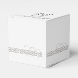 Harten Verweven Bloemengrens Bruiloft Favor Box Bedankdoosjes