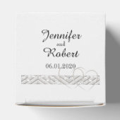 Harten Verweven Bloemengrens Bruiloft Favor Box Bedankdoosjes (Bovenkant)