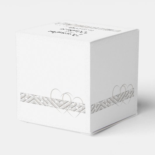 Harten Verweven Bloemengrens Bruiloft Favor Box Bedankdoosjes (Achterkant)