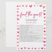 Harten Vind De Gast Bruidsfeest Spel Briefpapier (Voorkant / Achterkant)