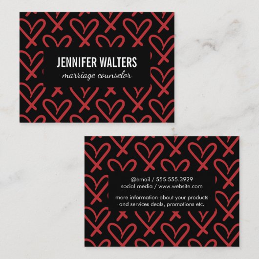 Harten Visitekaartje (Voorkant / Achterkant)