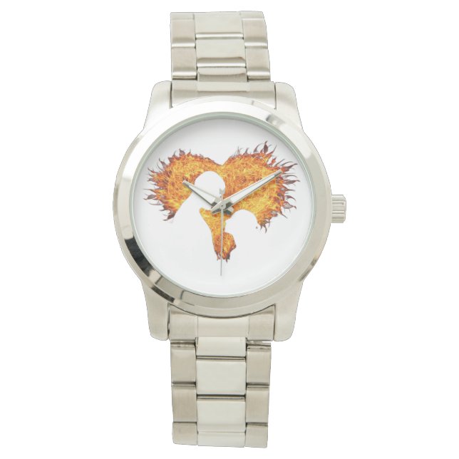 Harten vlam dameshorloge  horloge (Voorkant)
