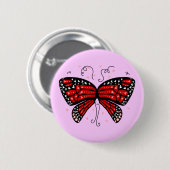 Harten Vleugels Ronde Button 5,7 Cm (Voorkant /achterkant)
