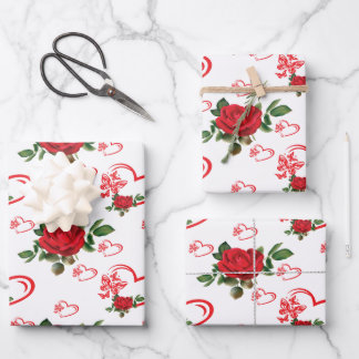 Harten Vlinders en bloemen Inpakpapier Vel