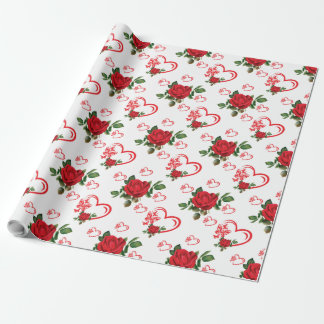 Harten Vlinders en bloemen Wrapping Paper Cadeaupapier