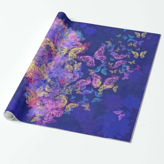 Harten Vlinders Inpakpapier (Uitgerold)