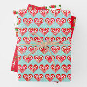 Harten, voedingskraker en kerstmis inpakpapier vel (In situ)