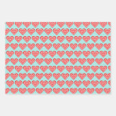 Harten, voedingskraker en kerstmis inpakpapier vel (Voorkant)