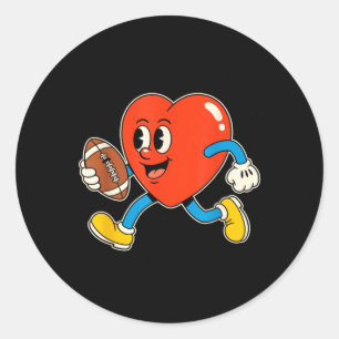 Harten voetbal Valentijnsdag Heren Jongens Kindere Ronde Sticker