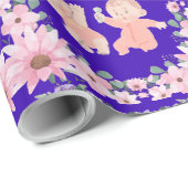 Harten vol gegiechel blauw cadeaupapier (Rol Hoek)