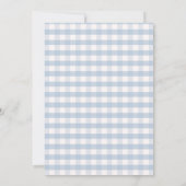 Harten vol met Bedankt geven Blue Gingham Diner Kaart (Achterkant)