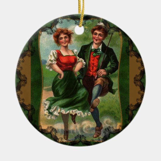 Harten vol vreugde - Ierse dansende ornament (Voorkant)