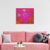 'Harten volledig van de Liefde' paneeldruk (rechte Canvas Afdruk (Insitu (Woonkamer))