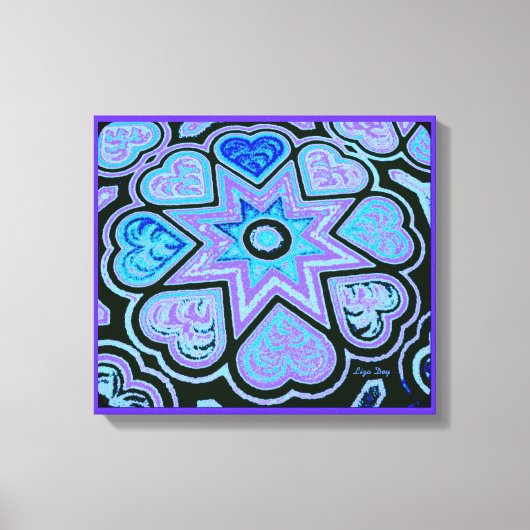 'Harten volledig van de Liefde' paneeldruk (rechte Canvas Afdruk (Voorkant)