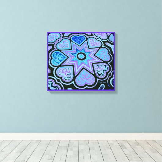 'Harten volledig van de Liefde' paneeldruk (rechte Canvas Afdruk (Insitu (Houten vloer))