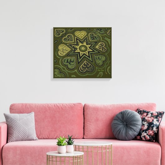 'Harten volledig van de Liefde' paneeldruk (Russen Canvas Afdruk (Insitu (Woonkamer))