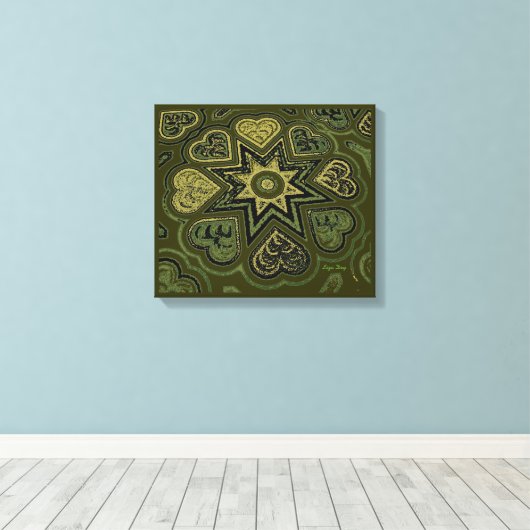 'Harten volledig van de Liefde' paneeldruk (Russen Canvas Afdruk (Insitu (Houten vloer))