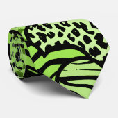 Harten voor groenafdrukken en zwartwitvingerafdruk stropdas (Opgerold)