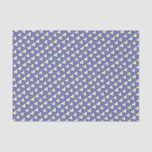 Harten voor ontkoppeling: groen en Paars Tissuepapier (Voorkant)