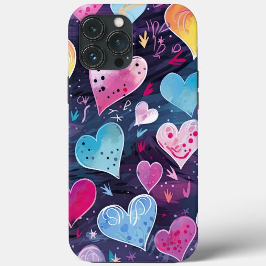  harten voor Valentijnsdag Case-Mate iPhone Case (Achterkant)
