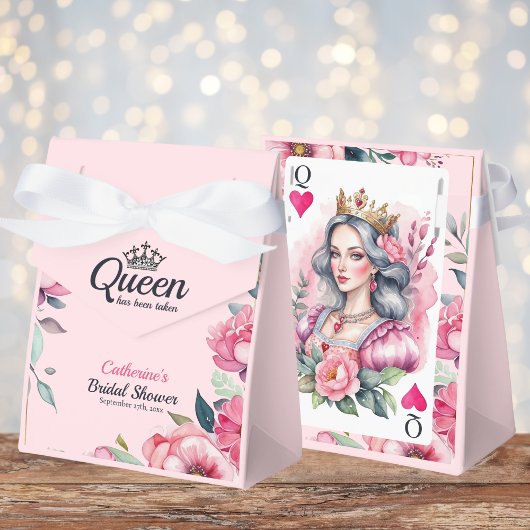 Harten Vrouw Speelkaart Roze Bruidsdouche Bedankdoosjes