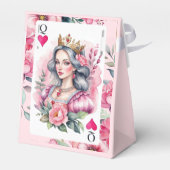 Harten Vrouw Speelkaart Roze Bruidsdouche Bedankdoosjes (Achterkant)