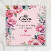 Harten Vrouw Speelkaart Roze Bruidsdouche Bedankjes Labels (Achterkant)