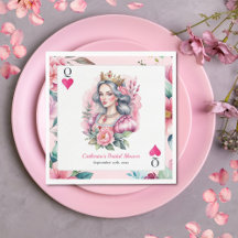 Harten Vrouw Speelkaart Roze Bruidsdouche