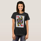 Harten Vrouw Speelkaart T-shirt (Voorkant volledig)