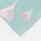 Harten waterverf fleece deken (Hoek)