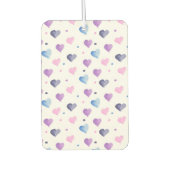 Harten Waterverf Patroon Blauw Roze Paarse Luchtverfrisser (Voorkant)