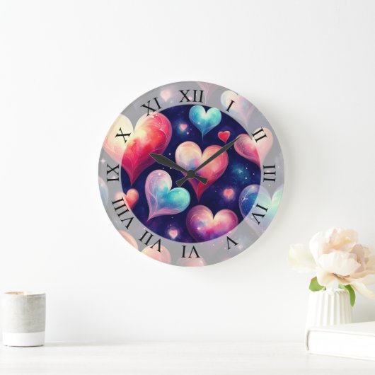 Harten Waterverf Valentijn Kunst Grote Klok (Huis)