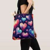 Harten Waterverf Valentijn Kunst Tote Bag (Dichtbij)