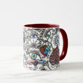 - Harten, wijnstokken en ogen Mok (Voorkant rechts)