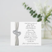 Harten Wit Bruiloft Bruids Douche Uitnodigingen (Staand voorkant)