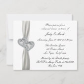 Harten Wit Huwelijk repetitie diner uitnodiging (Voorkant)