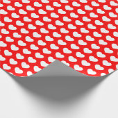 Harten, wit op rood pakpapier (Hoek)