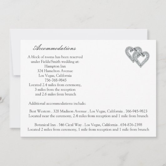 Harten Witte Trouw Bijlagekaarten Kaart (Voorkant)