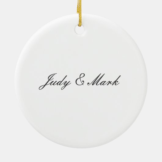 Harten Witte Trouw Rond Ornament (Achterkant)