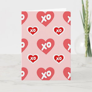 Harten Xo Patroon Liefde Kaart