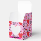 Harten, XOXO roze Borden van het Patroonpapier Bedankdoosjes (Geopend)