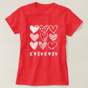 Harten XOXO Valentijnsdag Vrouwen Meisje Gift T-shirt
