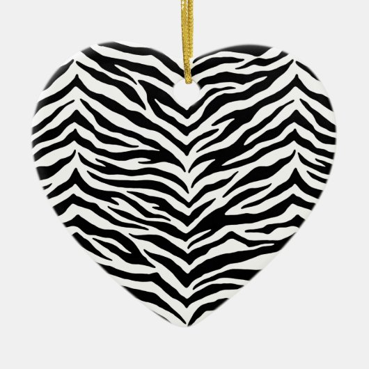 Harten zebra ornament (Voorkant)