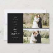 Harten zijn drie foto's vol bruiloft Hartelijk dan Bedankkaart (Voorkant)