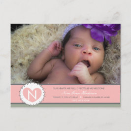 Harten zijn 'Full Baby girl'-bericht Briefkaart